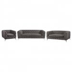 Set Living Room Albert 3Seater & 2seater & Armchair T.Chesterfield Grey