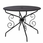 METAL TABLE AMORE Φ95cm IN BLACK