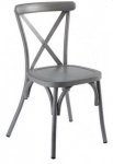 Outdoor chair made of aluminum in vintage anthrazit