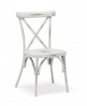 Outdoor chair made of aluminum in white