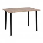 Attractive and modern table with black metal frame