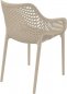 Preview: XL-Bistrostuhl AIR aus Kunststoff I Stapelstuhl AIR I Outdoor-Stuhl mit Wabenmuster