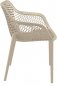 Preview: XL-Bistrostuhl AIR aus Kunststoff I Stapelstuhl AIR I Outdoor-Stuhl mit Wabenmuster