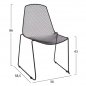 Preview: CHAIR METALLIC BLACK URANIA  56x58,5x86cm