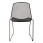 Preview: CHAIR METALLIC BLACK URANIA  56x58,5x86cm