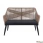 Preview: 2 Seater Outdoor Sofa Bamboo Look with Rope Beige