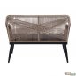 Preview: 2 Seater Outdoor Sofa Bamboo Look with Rope Beige