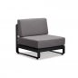 Preview: "NEW POLO" LOUNGESET 4-TEILIG AUS ALUMINIUM UND TEAKHOLZ