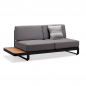 Preview: "NEW POLO" LOUNGESET 4-TEILIG AUS ALUMINIUM UND TEAKHOLZ