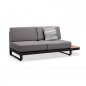 Preview: "NEW POLO" LOUNGESET 4-TEILIG AUS ALUMINIUM UND TEAKHOLZ