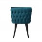 Preview: Chair "Selen" in blue velvet and wooden legs