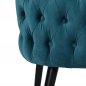 Preview: Chair "Selen" in blue velvet and wooden legs