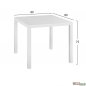 Preview: 3Stk. Esstisch-Set Tisch & Sessel Aluminium in Weiß