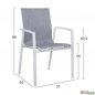 Preview: 3Stk. Esstisch-Set Tisch & Sessel Aluminium in Weiß
