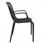 Preview: Sessel "Lola" aus Polypropylen in Schwarz
