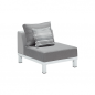 Preview: "POLO" LOUNGESET 5-TEILIG AUS ALUMINIUM UND TEAKHOLZ