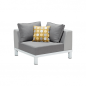 Preview: "POLO" LOUNGESET 4-TEILIG AUS ALUMINIUM UND TEAKHOLZ