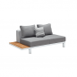 Preview: "POLO" LOUNGESET 4-TEILIG AUS ALUMINIUM UND TEAKHOLZ