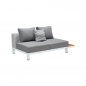 Preview: "POLO" LOUNGESET 4-TEILIG AUS ALUMINIUM UND TEAKHOLZ
