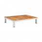 Preview: "POLO" LOUNGESET 4-TEILIG AUS ALUMINIUM UND TEAKHOLZ