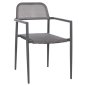 Preview: ALUMINIUMSESSEL GRAU GESTELL & GRAU TEXTILENE 53x51x80cm