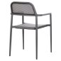 Preview: ALUMINIUMSESSEL GRAU GESTELL & GRAU TEXTILENE 53x51x80cm