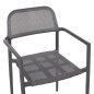 Preview: ALUMINIUMSESSEL GRAU GESTELL & GRAU TEXTILENE 53x51x80cm