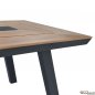 Preview: 7 pcs. Aluminum dining table set in gray color