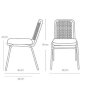 Preview: Outdoor Stuhl "Trobe" aus Aluminium und Geflecht in Anthrazit