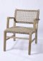 Preview: AEGEAN Lounge-Sessel aus Teakholz und synthetischem Rattan 62x73x74H