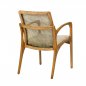 Preview: Sessel "Armony" aus Holz und Rattanrücken