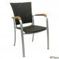 Preview: ARUBA Aluminium Stapelsessel in Schwarz