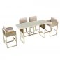 Preview: "AIRPORT" ESS SET BAR IN TAUPE 7-TEILE SET ALUMINIUM