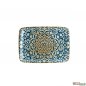 Preview: Alhambra rechteckige Platte weiß und blau mit Blumendesign 12 Set 26cm- 23x16cm