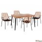 Preview: Allegra Set Wicker in Farbe beige und schwarz.