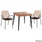 Preview: Allegra Set Wicker in Farbe beige und schwarz.