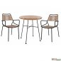 Preview: Allegra Set Wicker in Farbe beige und schwarz.