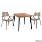 Preview: Allegra Set Wicker in Farbe beige und schwarz.