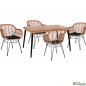 Preview: Allegra Set Wicker in Farbe beige und schwarz.