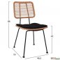Preview: Allegra Set Wicker in Farbe beige und schwarz.