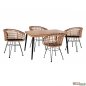 Preview: Allegra Set Wicker in Farbe beige und schwarz.