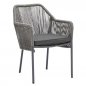 Preview: Outdoor Sessel "Baleric" made of Aluminum and soldered in color 68x81,5x48x57 cm stackable