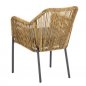Preview: Outdoor Sessel "Baleric" aus Aluminium und Seilgeflecht in natürlich 68x81,5x48x57 cm stapelbar