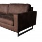 Preview: Sofa Arezzo 3-Sitzer Braunes Leder 62x208x100 cm