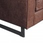 Preview: Sofa Arezzo 3-Sitzer Braunes Leder 62x208x100 cm