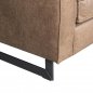 Preview: Sofa Arezzo 3-Sitzer Taupefarbenes Leder 62x208x100  cm