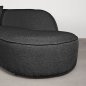 Preview: 4-Sitzer Sofa "Flori" aus anthrazit Boucle + rechte Ecke