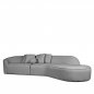 Preview: 4-seater sofa "Flori" in grey Boucle