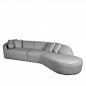 Preview: 4-seater sofa "Flori" in grey Boucle