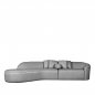 Preview: 4 seater sofa "Stelvio" in gray boucle + left corner